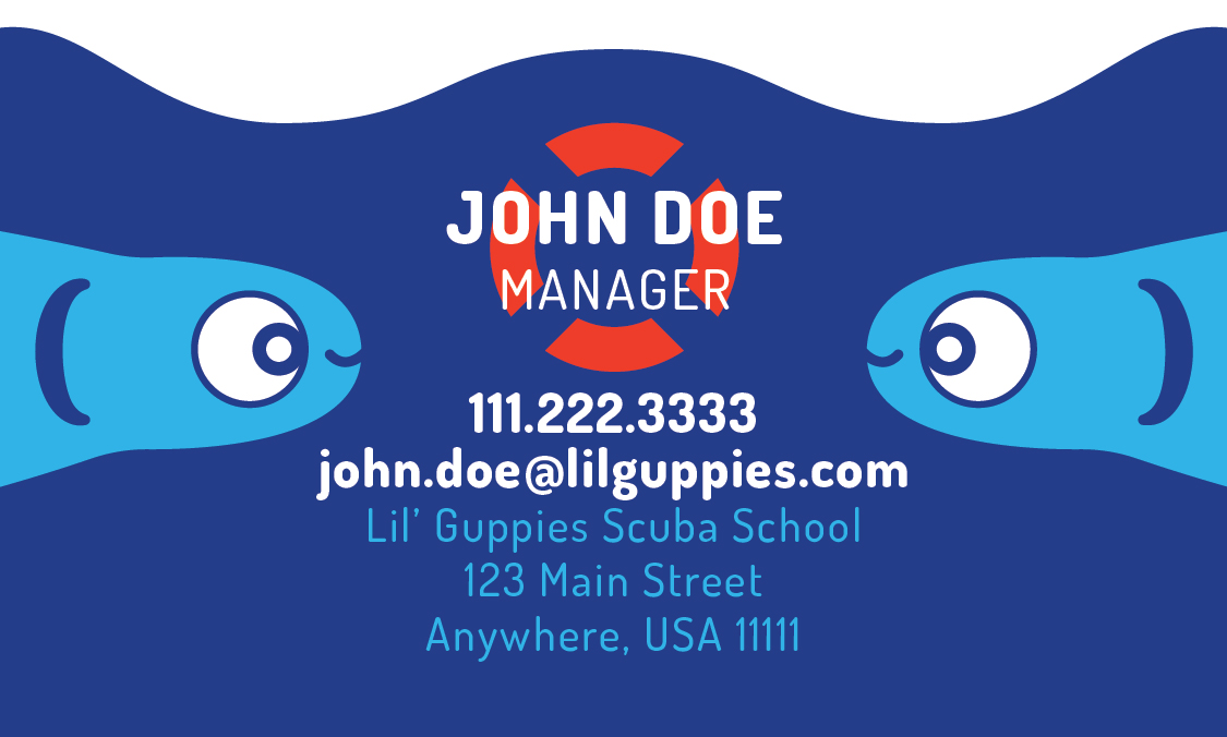 Lil' Guppies business card front design