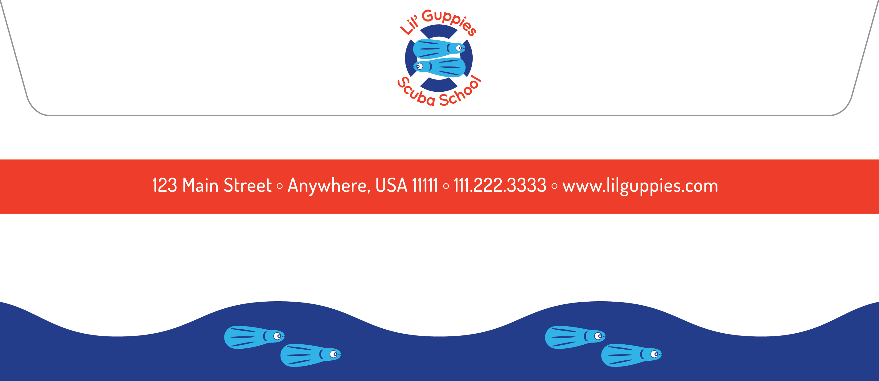 Lil' Guppies envelope back design