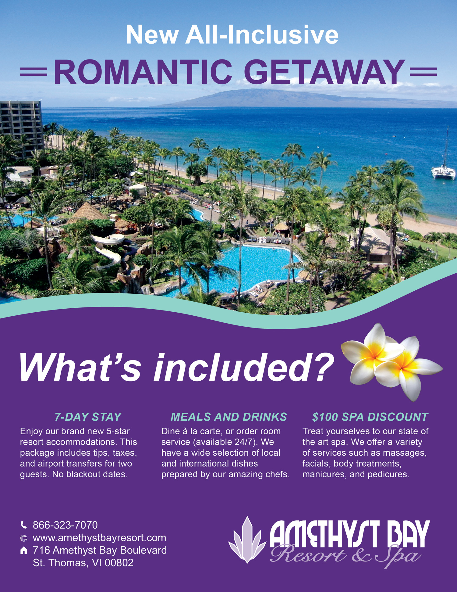 Amethyst Bay magazine advertisement design