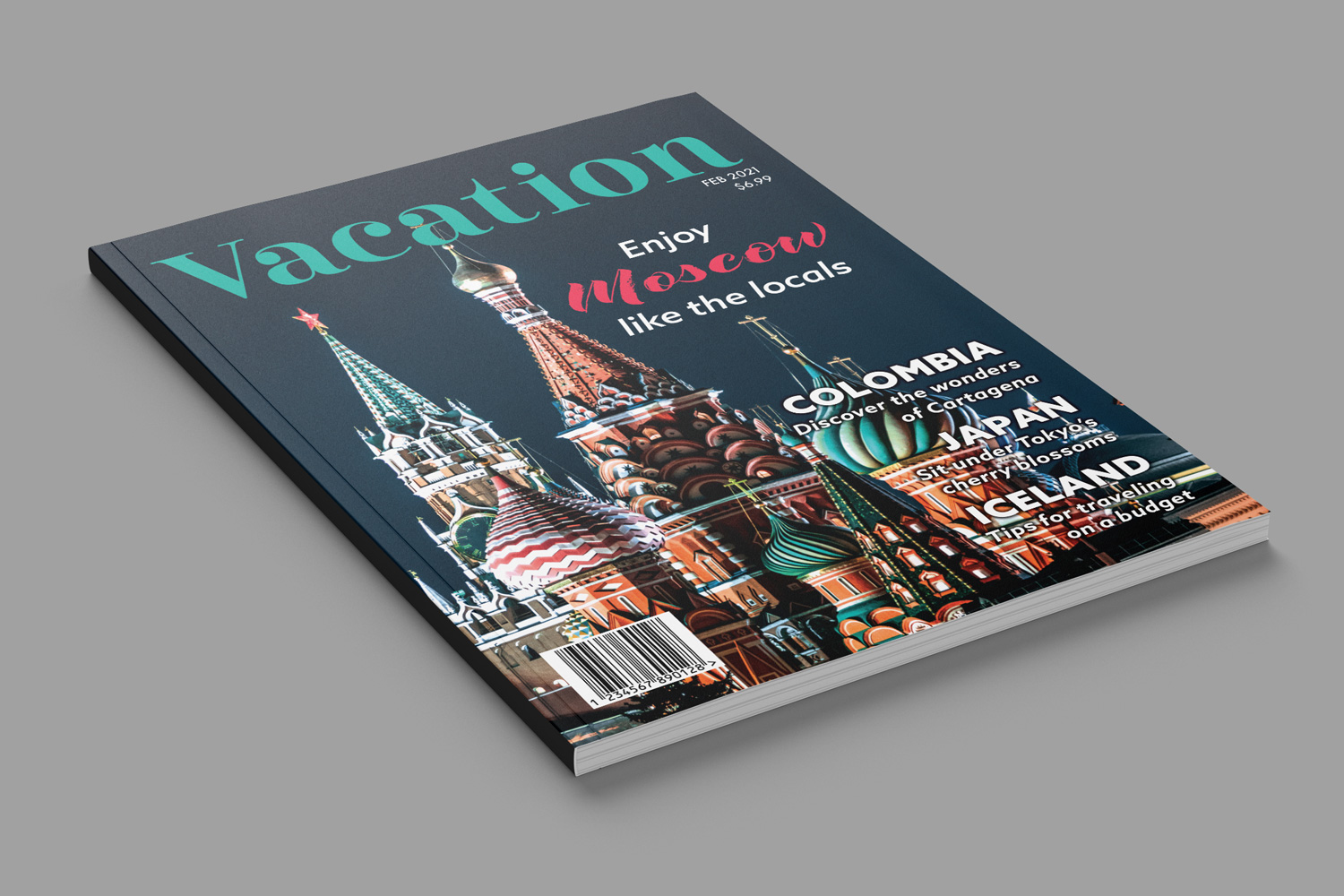 Travel magazine cover mockup 2